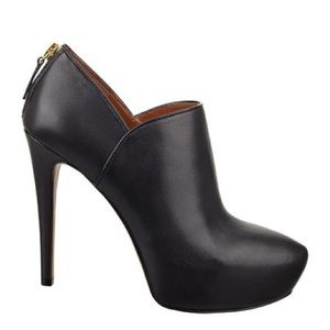 Nine West Belanie booties (black leather) 8.5 platform